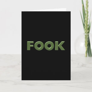 Cartão de saudação preto Fook