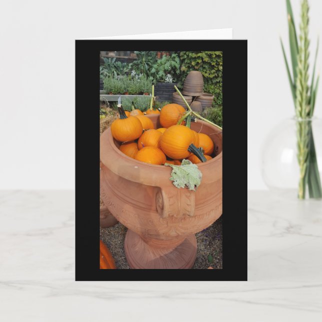 Cartão de saudação Pumpkins Fall (Frente)