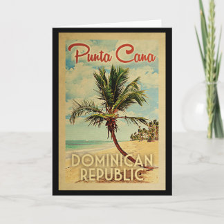 Cartão de Saudação Punta Cana Retro República Domi
