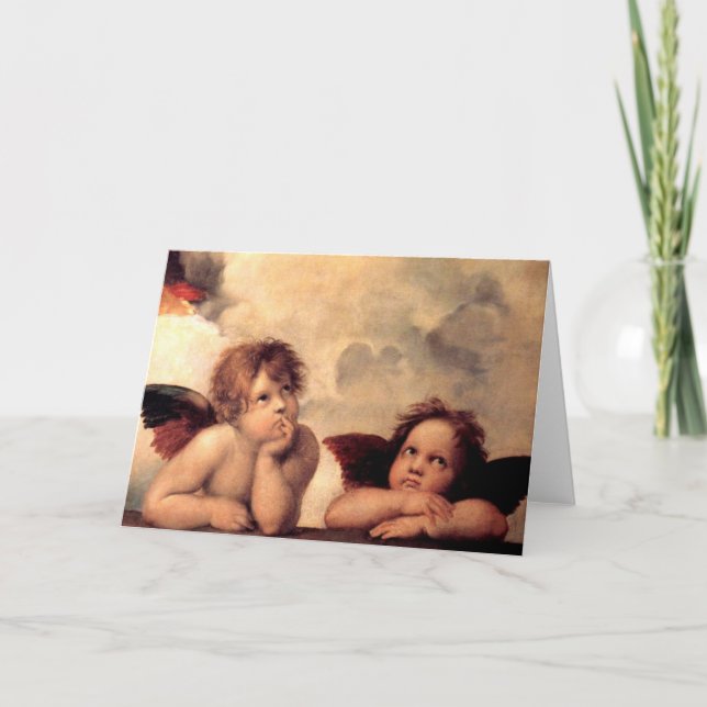 Cartão de Saudação Putti de Rafael (Frente)