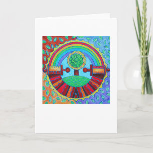 Cartão de Saudação Rainbow Mandala