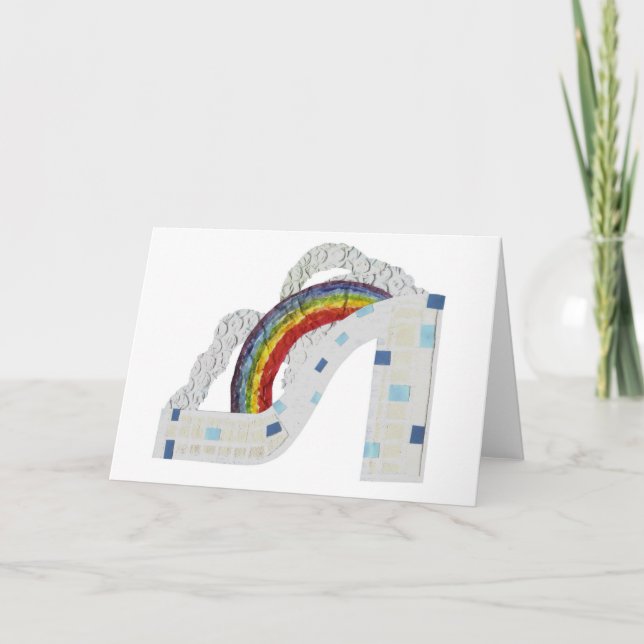 Cartão de Saudação Rainbow Stiletto (Frente)