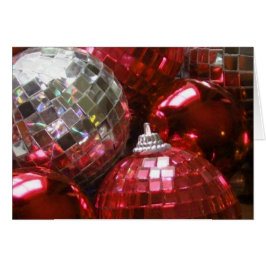 Cartão de saudação Red Baubles
