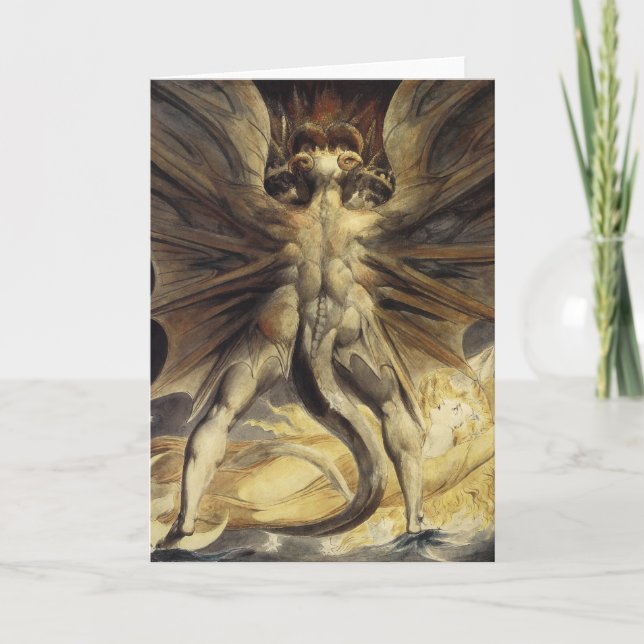 Cartão de saudação Red Dragon (Frente)