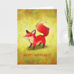 Cartão de Saudação Red Fox (personalizável)