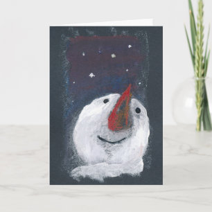 Cartão de Saudação Refletivo Snowman