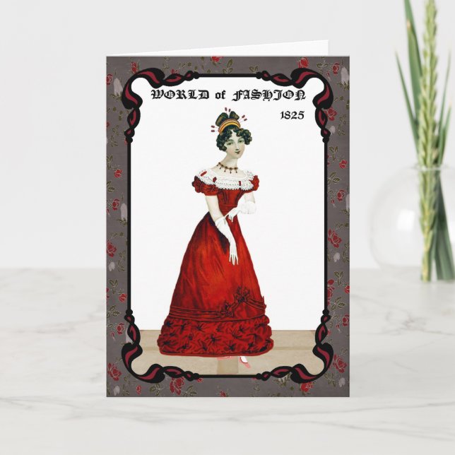 Cartão de saudação Regency Fashion 1825 (Frente)
