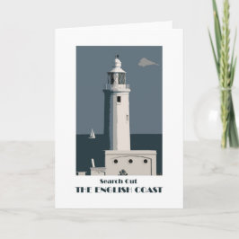 Cartão de saudação retrô ao estilo Coast em inglês