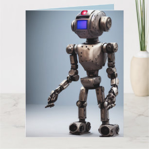 Cartão de Saudação ROBOT BIRTHDAY