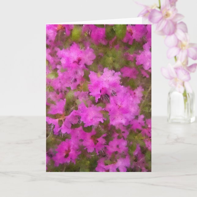 Cartão de Saudação - Rododendros Roxos (Orquídea)