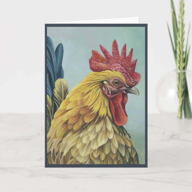 Cartão de saudação "Rooster 1" (Frente)