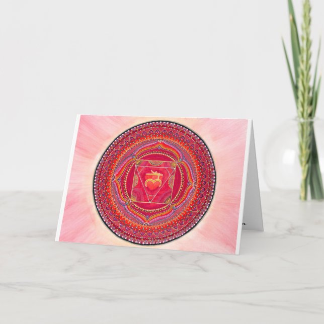 Cartão de Saudação Root Chakra Mandala (Frente)