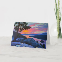 Cartão de Saudação Rosa Sobre Esmeralda