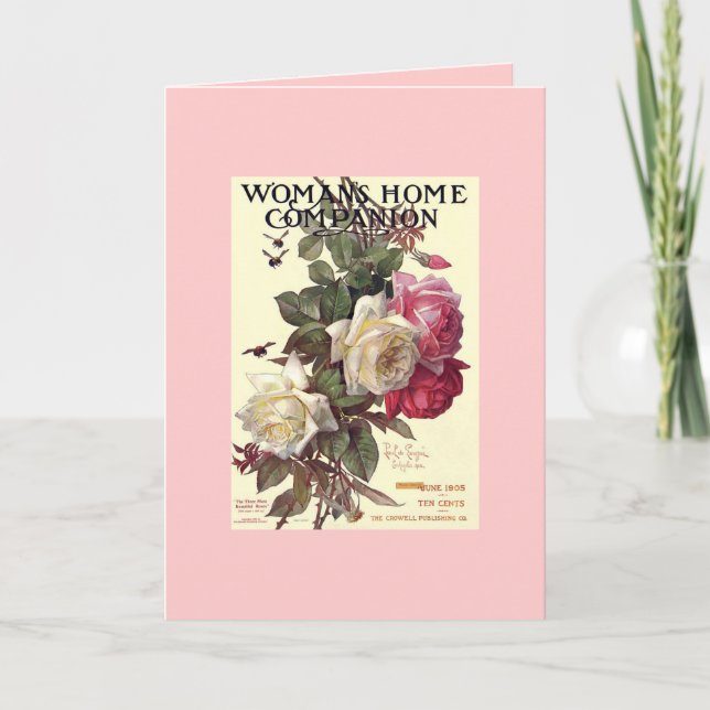 Cartão de Saudação Rosado (Frente)