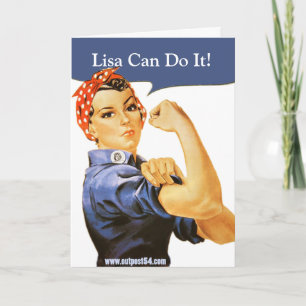 Cartão de Saudação Rosie Riveter