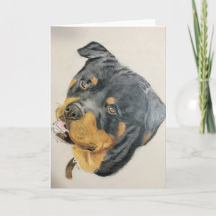 cartão de saudação Rottie em branco