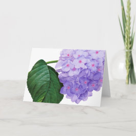 Cartão de Saudação Roxo Hydrangea