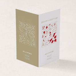 Cartão de saudação sazonal corporativa moderno e e