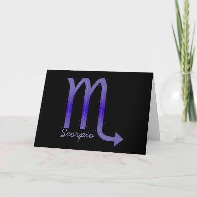 Cartão de Saudação Scorpio - Vazio (Frente)