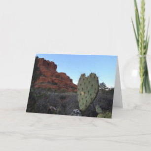 cartão de saudação sedona cactus (o amor está por 