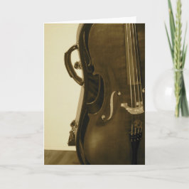 Cartão de saudação Sepia Cello