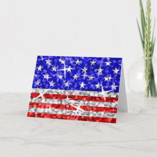 Cartão de saudação 'Seu Texto' Glitz USA