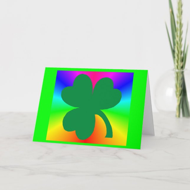 Cartão de Saudação Shamrock (Frente)