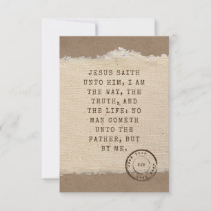 Cartão de Saudação Simples de Bíblia Verse Pic Ver