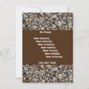 Cartão de Saudação Simples Homem de Incentivo