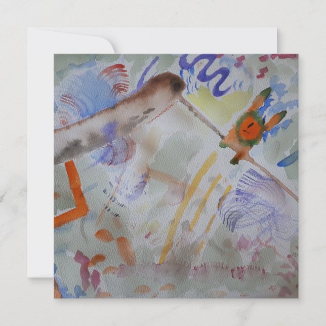 Cartão de Saudação Simples Hummingbird (Frente)