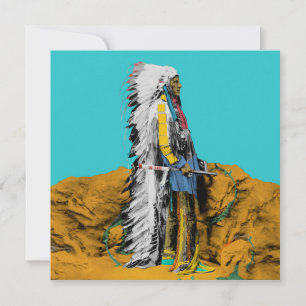 Cartão de Saudação Simples Lakota Sioux