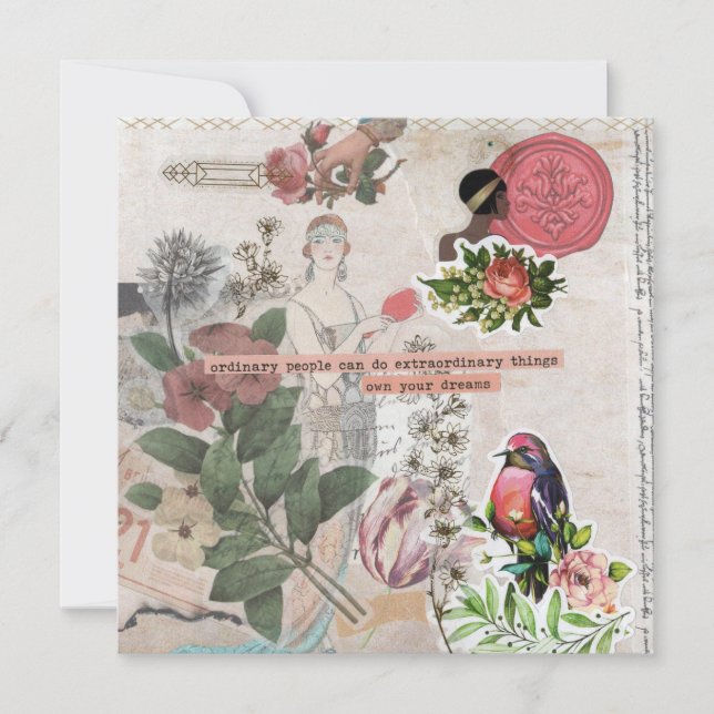 Cartão de Saudação Simples sobre Sonhos Extraordin (Frente)