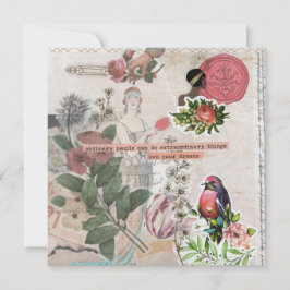 Cartão de Saudação Simples sobre Sonhos Extraordin