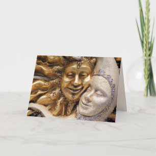 cartão de saudação solar e lua