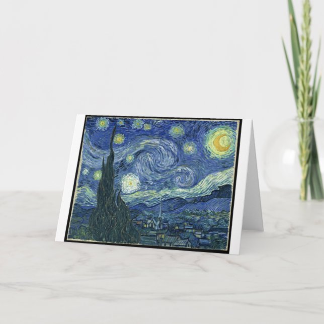 Cartão de Saudação Starry Night (Frente)
