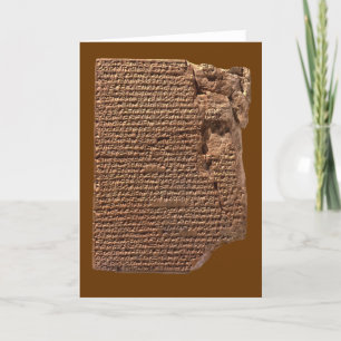 Cartão de saudação "Sumerian Cuneiform Escrevendo"