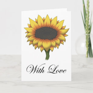 Cartão de Saudação Sun Flower (With Love)
