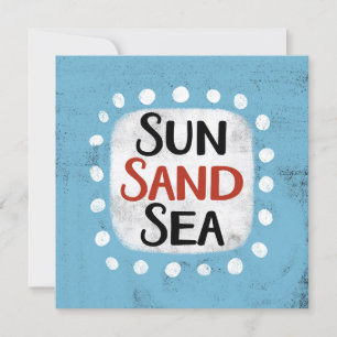 Cartão de Saudação Sun Sand Sea