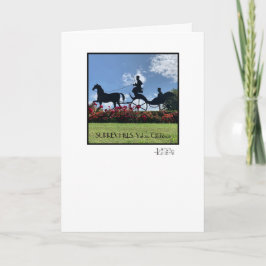 Cartão de saudação Surrey Colinas Horse & Surrey