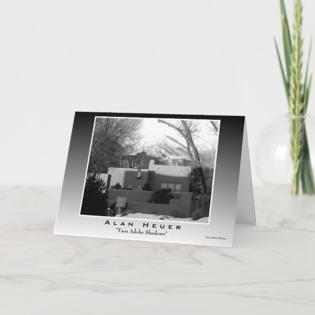 Cartão de Saudação - "Taos Adobe Shadows" (Frente)