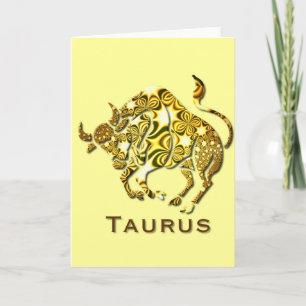 Cartão de Saudação Taurus Zodiac