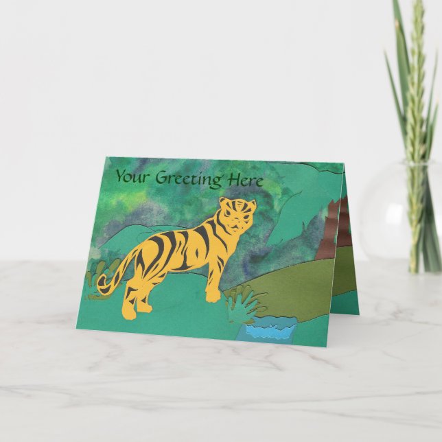 Cartão de Saudação Tiger (Frente)