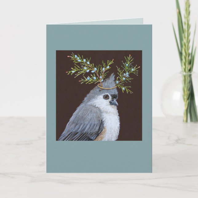 Cartão de saudação tímido, mas sly (Frente)