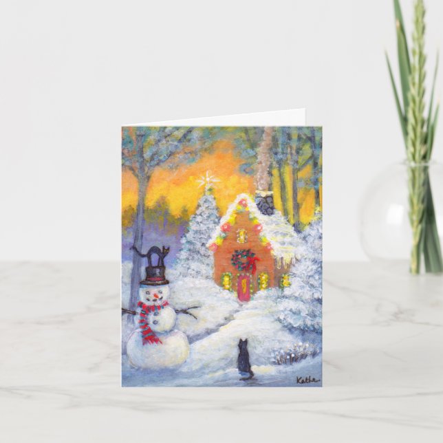 Cartão de saudação 'Top Hat Kit Kat' (Frente)