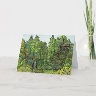 Cartão de Saudação - Torre de Relógio Longwood Gar