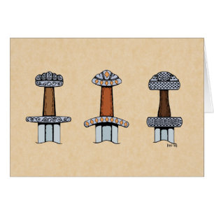 Cartão de Saudação Três Espadas de Viking