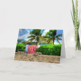 Cartão de Saudação Tropical Rosa