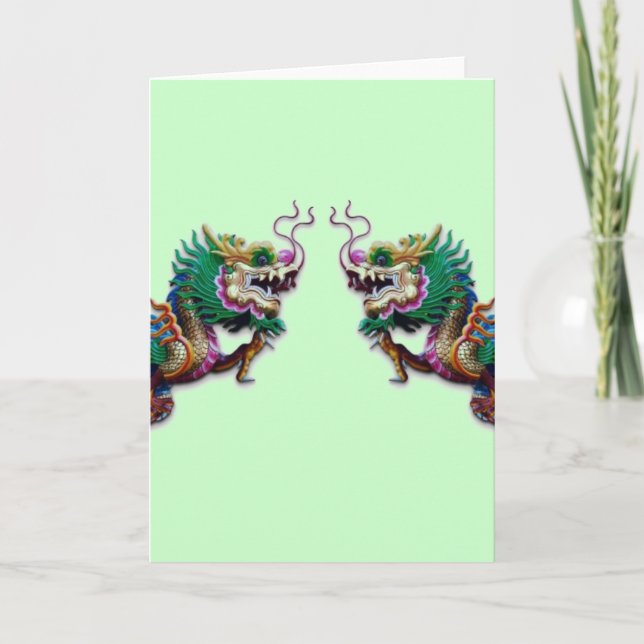 Cartão de Saudação Twin Dragon (Frente)
