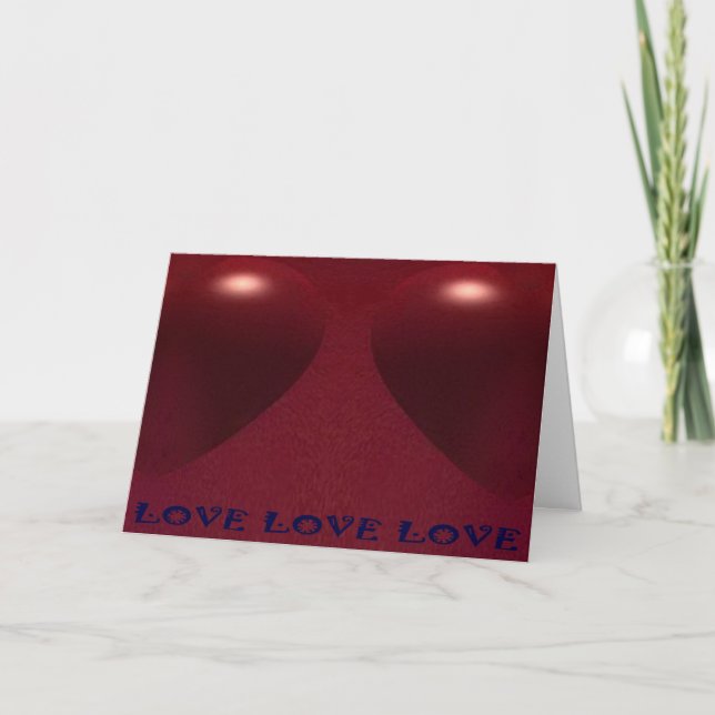 Cartão de saudação "Twin Hearts" de Zoltan Buday (Frente)