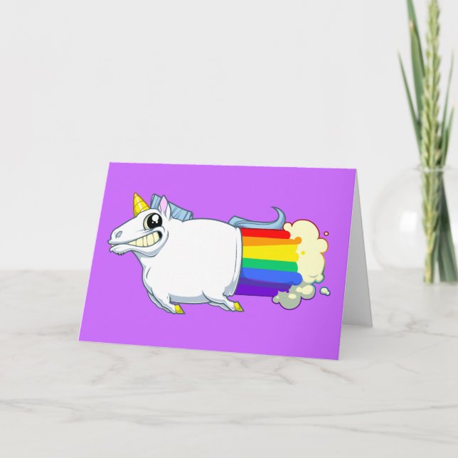 Cartão de Saudação Unicorn Farts (Frente)